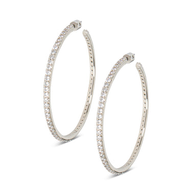 Classic Pave Hoop Earrings