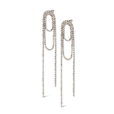 Open Loop Crystal Earrings