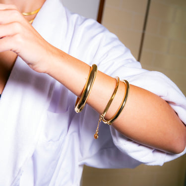 Herringbone Snake Chain Gold Bracelet