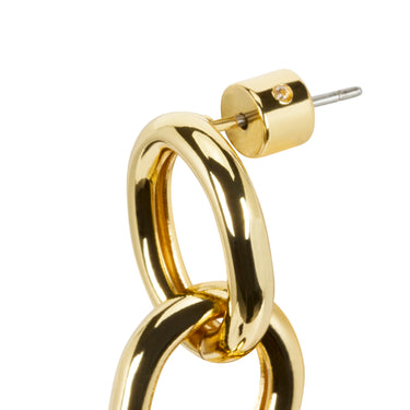 Link Drop Gold Earrings