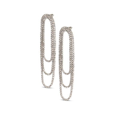 Looped Drop Crystal Earrings