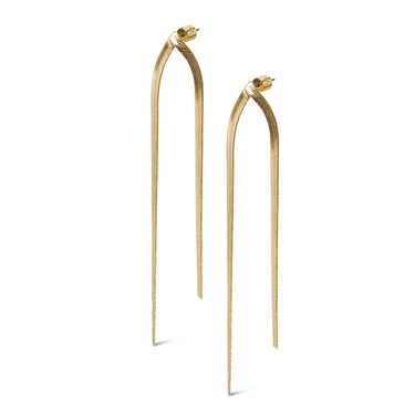Snake Chain Gold Drop Earrings
