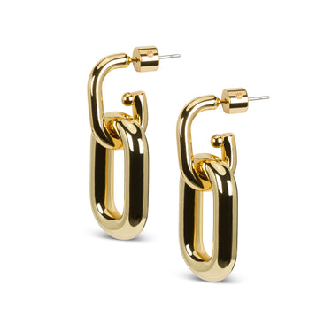 Chunky Link Gold Earrings
