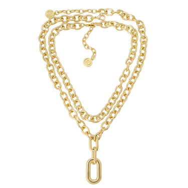 Chunky Chain Link Drop Layering Necklace