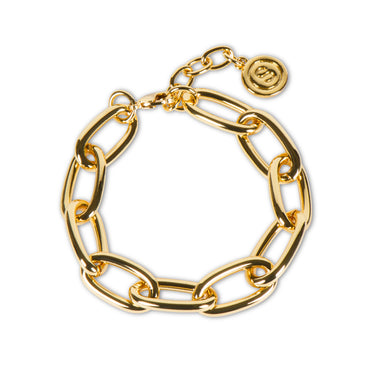 Dainty Paperclip Gold Bracelet